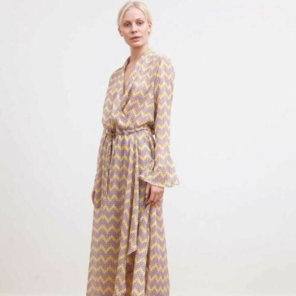 BRIGITTE HERSKIND Ruffle Print RILLO Maxi Dress